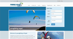 Desktop Screenshot of paraglidinginnepal.com